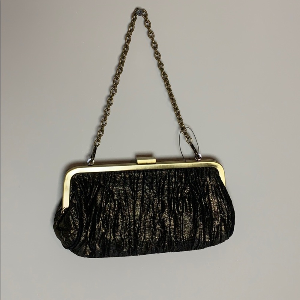 Kenneth Cole Reaction purse gold black handbag